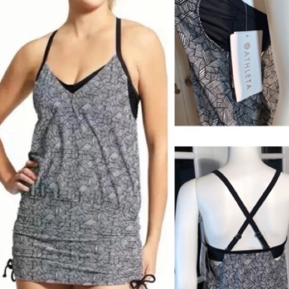 ATHLETA Laguna Side Scrunch Tankini NWT in Size 32B/C